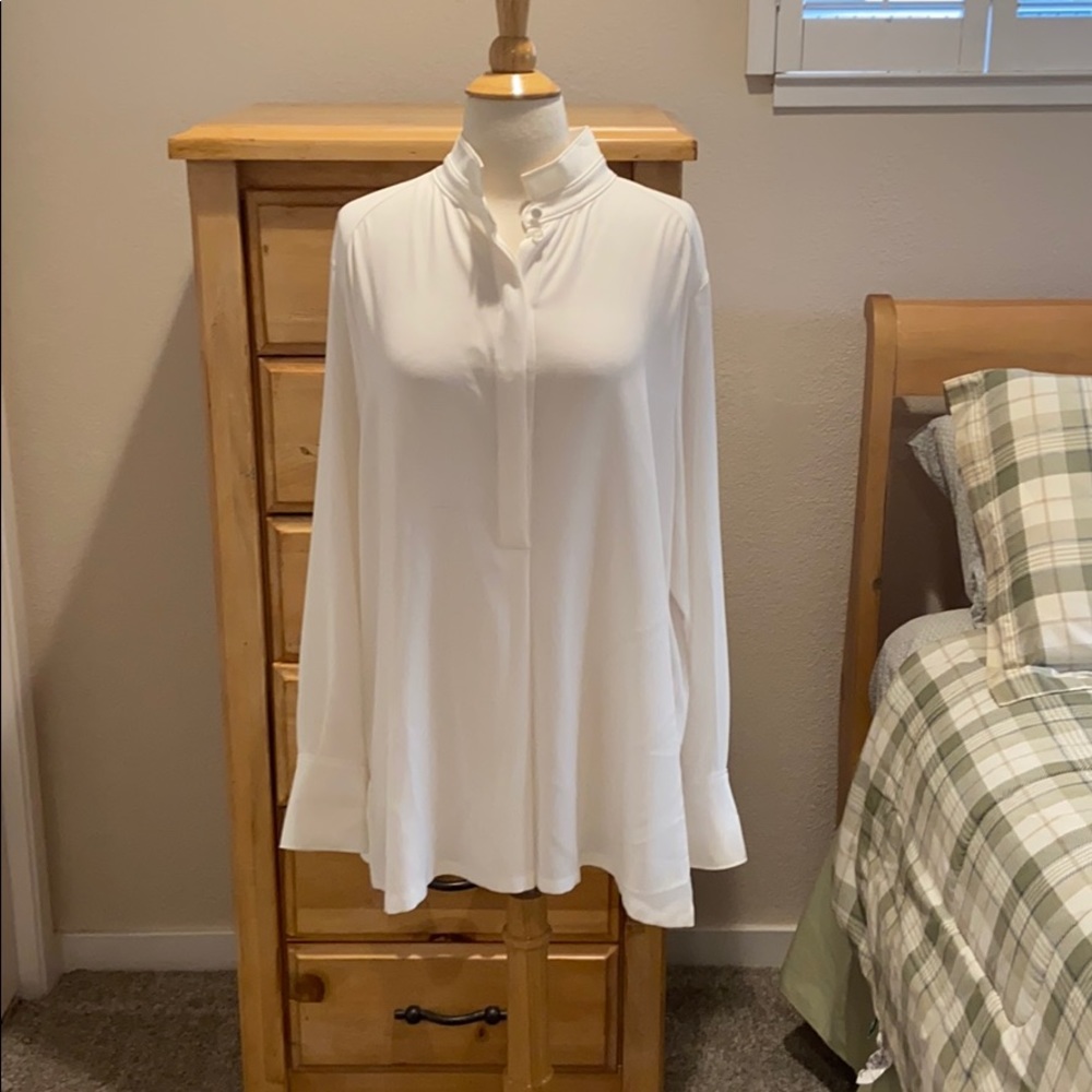 Escada ivory blouse. NWT Size 46